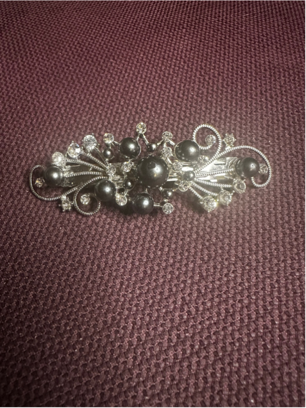 Black & Silver Hair Clip-Ons